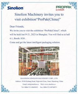 Sinolion Machinery vous invite à visiter l'exposition[ProPak(China)